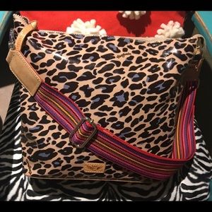 Used consuela blue jag hobo bag. Used. Has a rip on both sides by straps